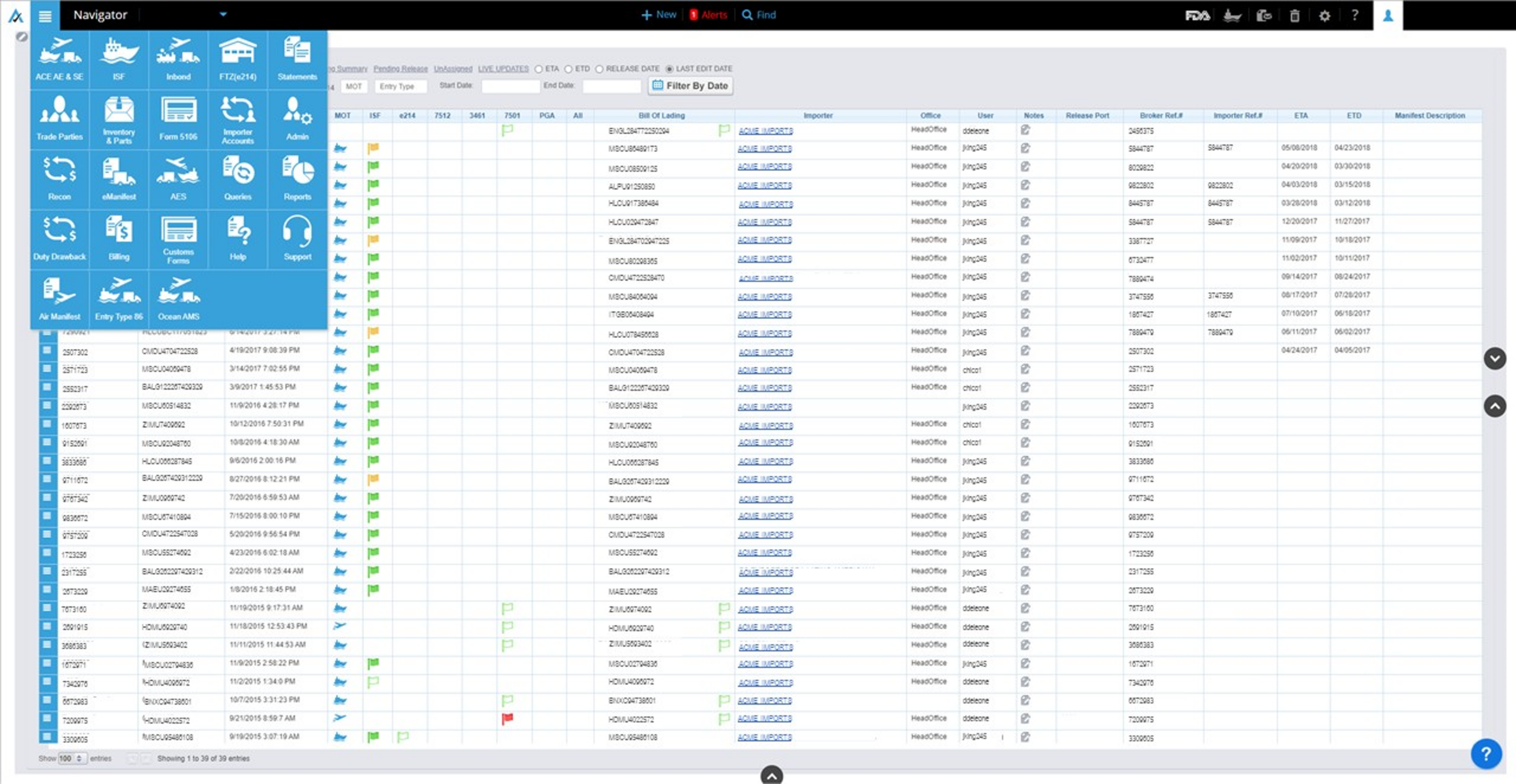 Magaya ABI Software 2 Customs Brokerage Software Solution Screenshot