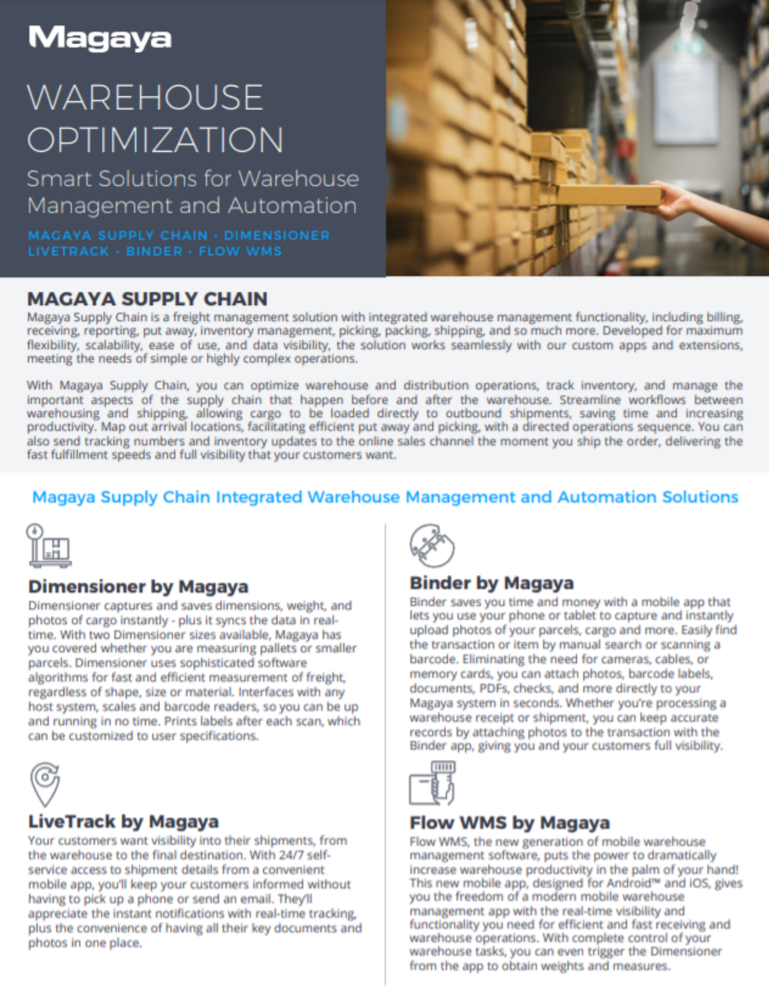 warehouse solution sheet cover